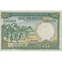 10 Francs Blue, without overprint
