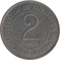 2 Pesetas - Cooperativa de Teixidors a Ma