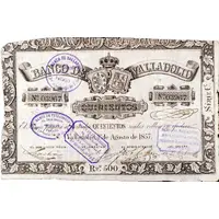500 Reales de Vellón Banco de Valladolid Default Category Banknotes Europe Spain Spain
