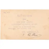 100 000 Mark Harmonika-Fabriken Ch. Weiss