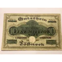 1 000 000 Mark overprint on 100 Mark