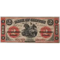 2 Dollars The bank of Clifton Province du Canada