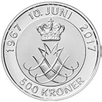 500 Kroner - Margrethe II Golden wedding anniversary
