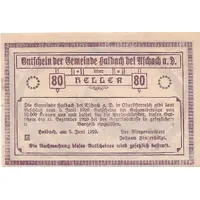 80 Heller Haibach bei Aschach