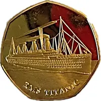 R M S Titanic 50p style medal