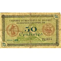 50 Centimes - Chambre de Commerce de Belfort 90