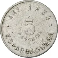 5 Pesetas - Cooperativa Obrera Germinal