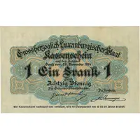 1 Francs / 80 Pfennig