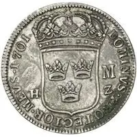 4 Mark - Charles XII Countermark, type 2