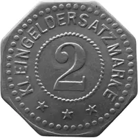 2 Pfennig - Augsburg Stadtbachspinnerei