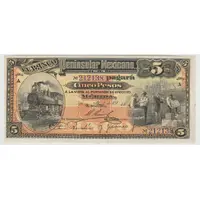 5 Pesos El Banco Peninsular Mexicano