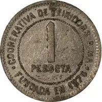 1 Peseta - Cooperativa de Teixidors a Ma
