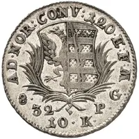 32 Pfennigs / 8 Groschen / 10 Kreuzers - Frederick August