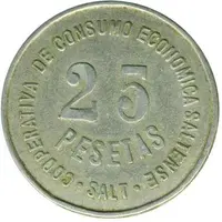 25 Pesetas - Cooperativa de Consumo Económica Saltense