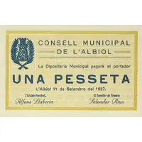 1 Peseta L'Albiol