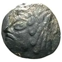 Unknown Æ - Anonymous Kangju, 3rd period, facing left, retrograde tamgha, with two dots