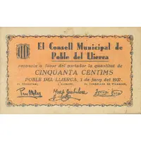 50 Céntimos Poble del Llierca