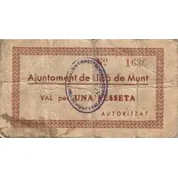 1 Peseta Lliçà de Munt