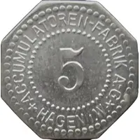 5 Pfennig - Hagen Accumulatoren-Fabrik