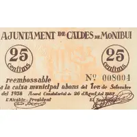 25 Céntimos Caldes de Montbui