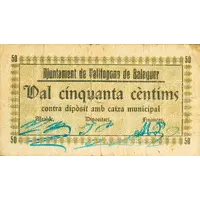 50 Céntimos Vallfogona de Balaguer