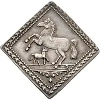 1/2 Ducat Klippe, Silver pattern strike