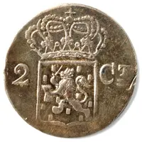 2 Cents/Duits silver - Willem I