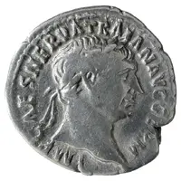 Denarius - Trajan P M TR P COS III P P, Abundantia