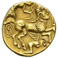 1/4 Gold Stater with plant on head Class V