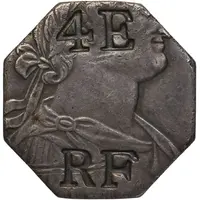 4 Escalins Countermarked coinage
