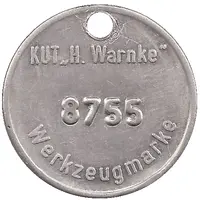 Werkzeugmarke - H. Warnke Erfurt