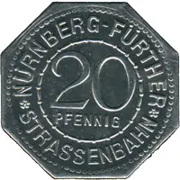 20 Pfennig - Peter Henlein Nürnberg-Fürth