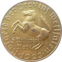 5 millions Mark - Westfalen Freiherr vom Stein