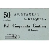 50 Céntimos Rasquera