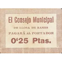 0.25 Pesetas Llosa de Ranes