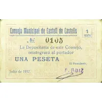 1 Peseta Castell de Castells