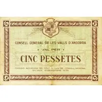 5 Pessetes 2nd Issue