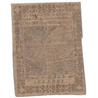 18 Pence / 1 Shilling and 6 Pence Colony of Pennsylvania