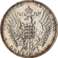 3 Mark - William II 25 years of reign