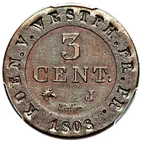 3 Centimes - Jérôme Bonaparte