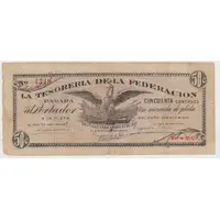 50 Centavos La Tesoreria de la Federacion, Saltillo