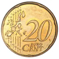 20 Euro Cents 1st Map, Reverse Mule