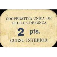 2 Pesetas Belilla de Cinca