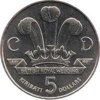 5 Dollars Independence and British Royal Wedding