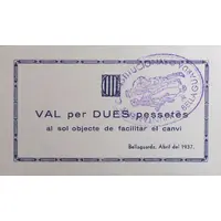 2 Pesetas Bellaguarda