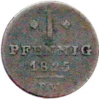 1 Pfennig - George Frederick Henry