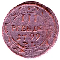 3 Pfennig - Adolph Fredrik