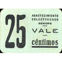 25 Céntimos Beniopa