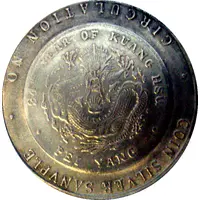 1 Dollar - Guangxu Pei Yang, Coin Silver Sanvple
