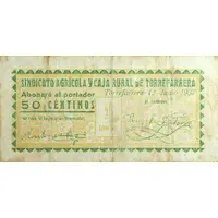 50 Céntimos Torrefarrera, Sindicato Agrícola y Caja Rural